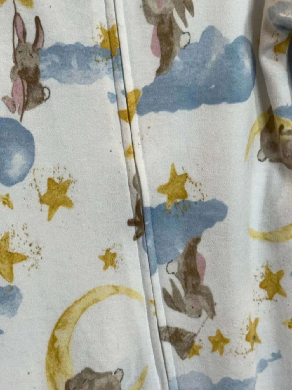 Burt's Bees Baby Moon & Stars Footed Zip Romper 3-6 Months